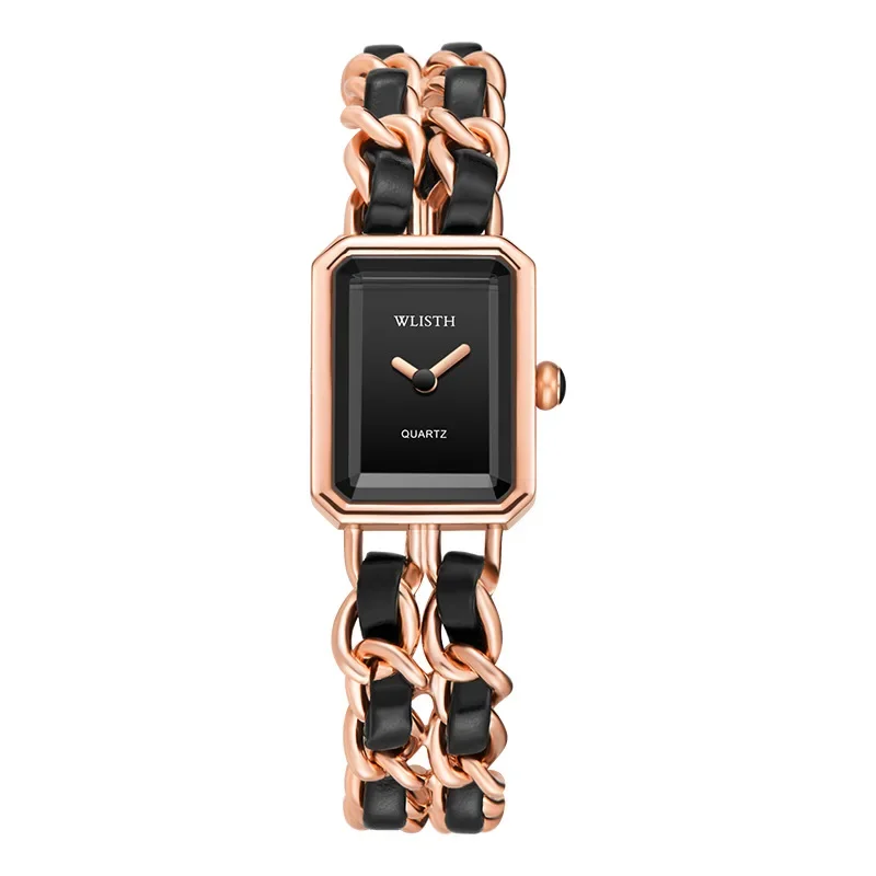 kf-S75c26d7ed44a42cc8463368f20ab1a0dh Fashionable Ladies Quartz Watch | Stylish Woven Design Strap & Two Hands Minimalist Display - Image 4