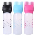 Hair Dye Applicator Comb Bottle with Salon Brush and Dispenser