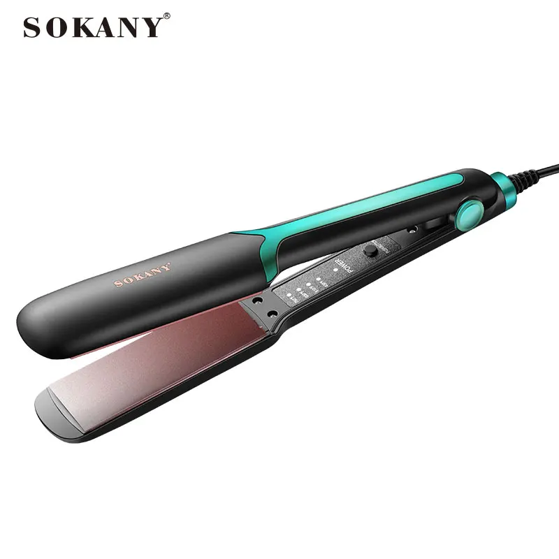 kf-S824caad29ba8448b8648a295a8c7fa0eH Ceramic Glazed No Damage Hair Straightener | 110-240V Universal Voltage Salon Flat Iron - Image 3