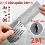 Roll of waterproof, self-adhesive screen repair tape showing the mesh texture, used to patch a hole in a window or door anti-insect mosquito screen.