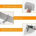 Roll of waterproof, self-adhesive screen repair tape showing the mesh texture, used to patch a hole in a window or door anti-insect mosquito screen.