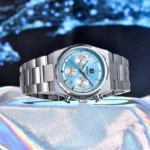 Top Luxury Men's Quartz Watch, showing the elegant dial, stylish designer details, and durable band, highlighting its premium aesthetic and reliable quartz movement.