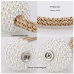 Magnetic Curtain Holder with Pearl Buckle Tiebacks