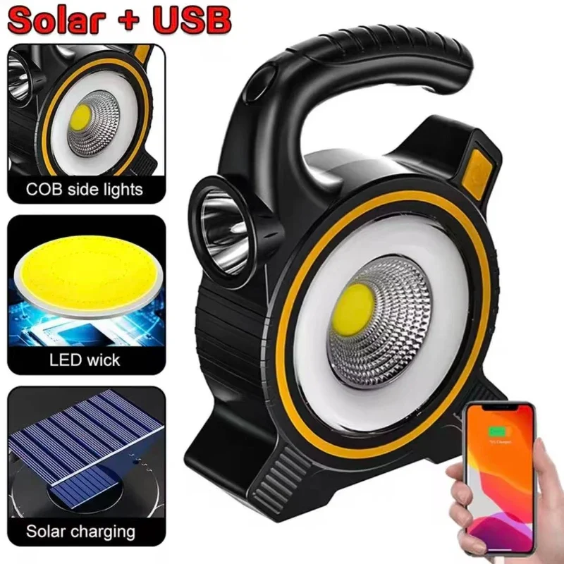 Solar & USB Charging Light JY-819A Dual Charging Portable LED Lamp