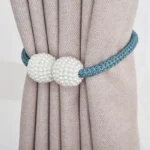 Magnetic Curtain Holder with Pearl Buckle Tiebacks