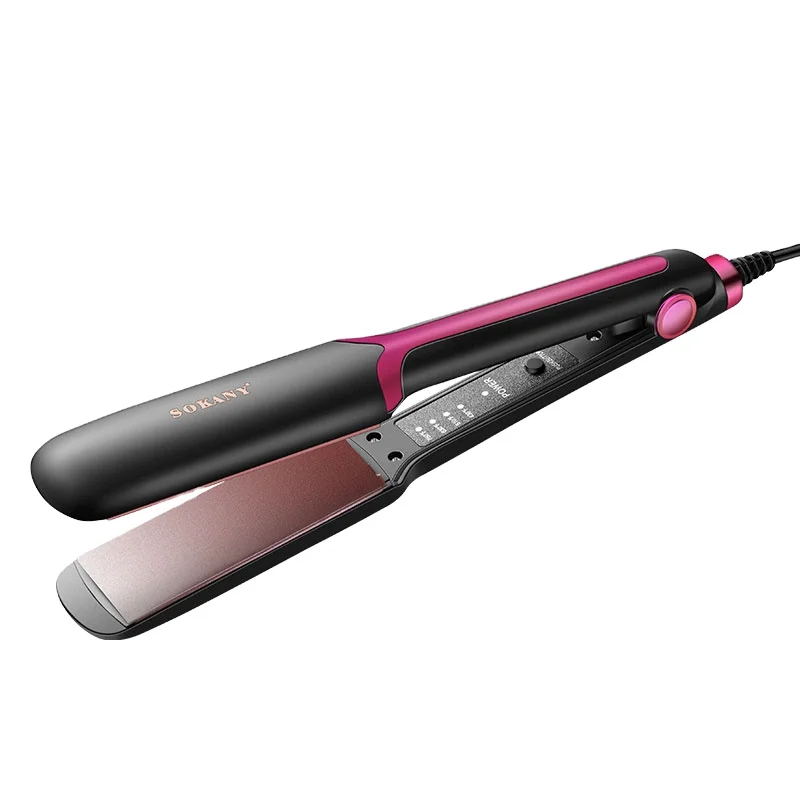 kf-Sc098f625c6124225bf5f23ef502fe220C Ceramic Glazed No Damage Hair Straightener | 110-240V Universal Voltage Salon Flat Iron - Image 2