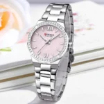 Elegant Ladies Quartz Wrist Watch – Luxury Stainless Steel Analog Watch for Women - Image 3