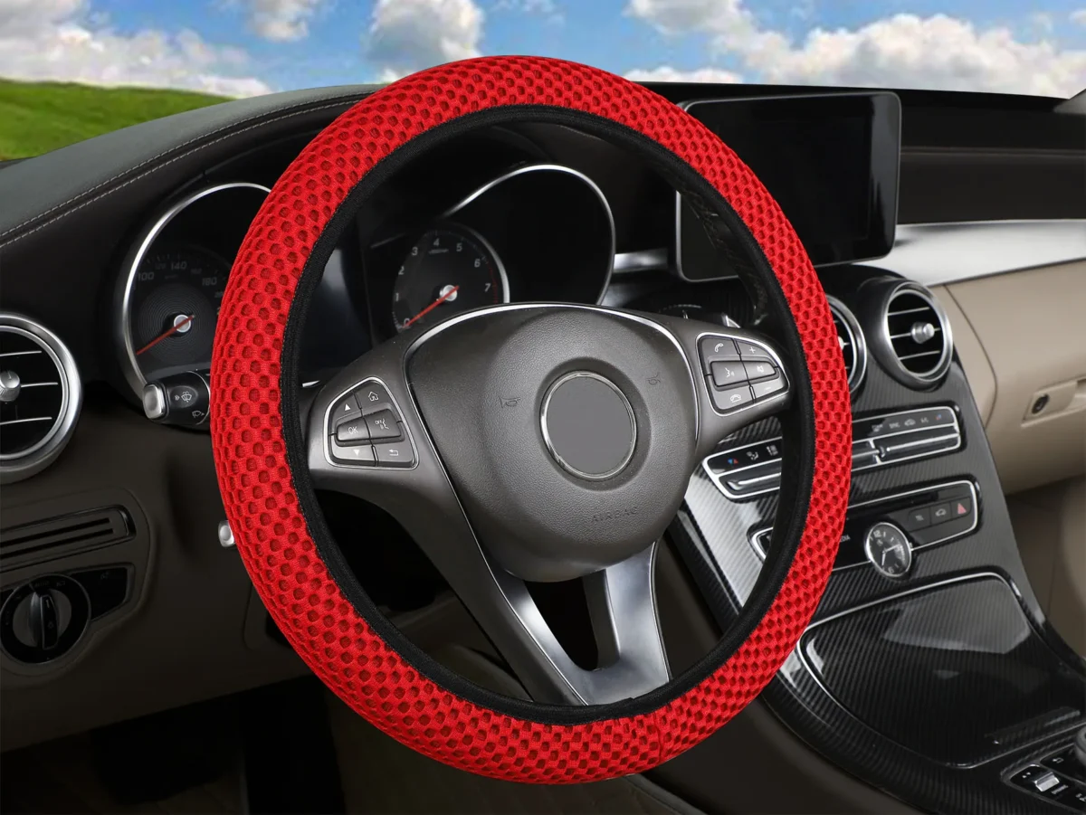Universal Skidproof Fabric Car Steering Wheel Cover | Durable, Soft, Anti-Slip Auto Interior - Image 7