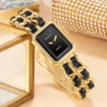 Buy a Fashionable Ladies Quartz Watch with a unique Woven Design strap. Features a minimalist Two-Hand display and reliable movement. Stylish women's wrist watch.