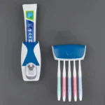 Toothbrush Holder with Automatic Toothpaste Dispenser – Wall Mounted Bathroom Organizer