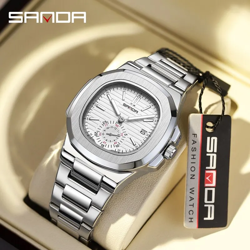 kf-Sebe5a677f02949d29d5ed144841874448 Luxury Business Stainless Steel Square Quartz Men’s Watch – Elegant & Durable Design - Image 2