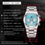 Top Luxury Men's Quartz Watch, showing the elegant dial, stylish designer details, and durable band, highlighting its premium aesthetic and reliable quartz movement.