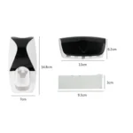 Toothbrush Holder with Automatic Toothpaste Dispenser – Wall Mounted Bathroom Organizer