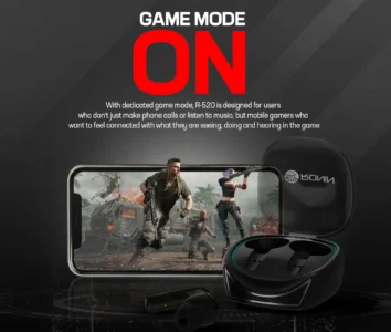 Ronin R-520 Dynasty True Wireless Earbuds and their charging case, highlighting the powerful, classic design and focus on battery endurance