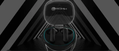 Ronin R-520 Dynasty True Wireless Earbuds and their charging case, highlighting the powerful, classic design and focus on battery endurance