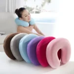 U-Shaped Memory Foam Travel Neck Pillow for Flights, Office, and Traveling
