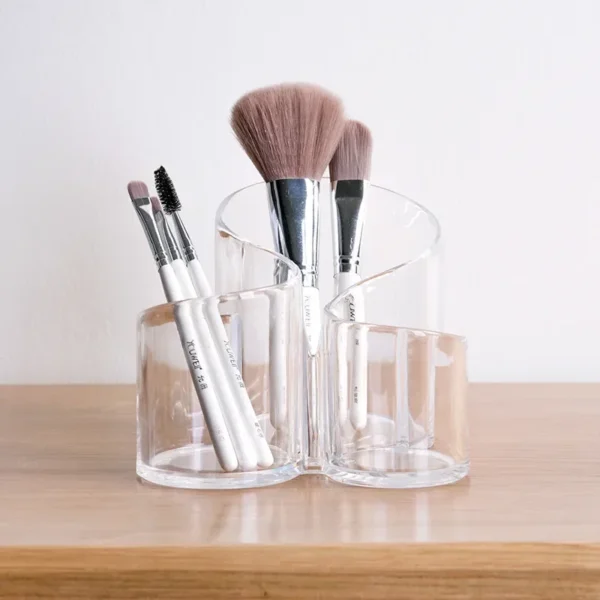 Transparent Acrylic Makeup Brush Storage Box Lipstick Organizer Cosmetic Holder for Vanity
