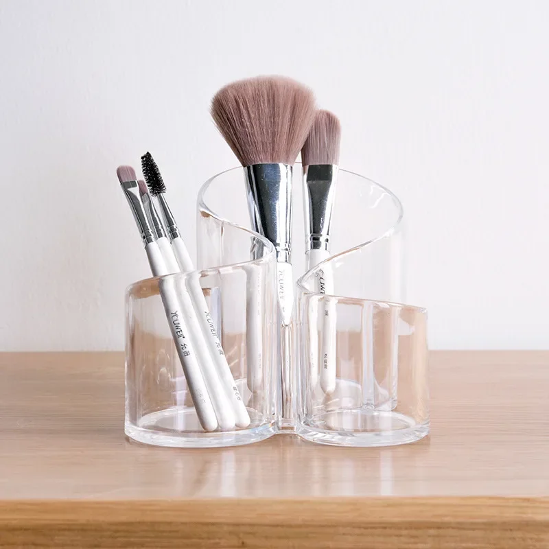 Transparent Acrylic Makeup Organizer Brush Lipstick Holder Transparent Acrylic Makeup Brush Storage Box Lipstick Organizer Cosmetic Holder for Vanity