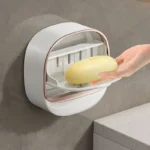 Wall Mounted Soap Holder with Waterproof Lid