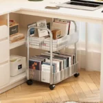 Acrylic Mobile Storage Cart Transparent Multi-Layer Organizer for Bathroom, Bedroom, and Living Room