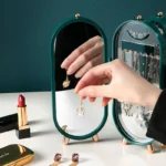 Desktop Jewelry Storage Box Multilayer Organizer for Earrings, Rings, and Necklaces