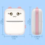 Portable Mini Cat Thermal Printer 58mm Bluetooth Wireless for Android and iOS