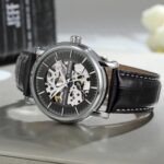 Men’s Skeleton Automatic Watch – Leather Strap Mechanical Watch