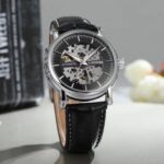Men’s Skeleton Automatic Watch – Leather Strap Mechanical Watch