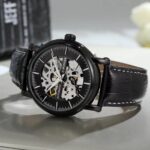 Men’s Skeleton Automatic Watch – Leather Strap Mechanical Watch
