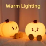 Halloween Pumpkin Night Light – Soft Silicone Kids Lamp