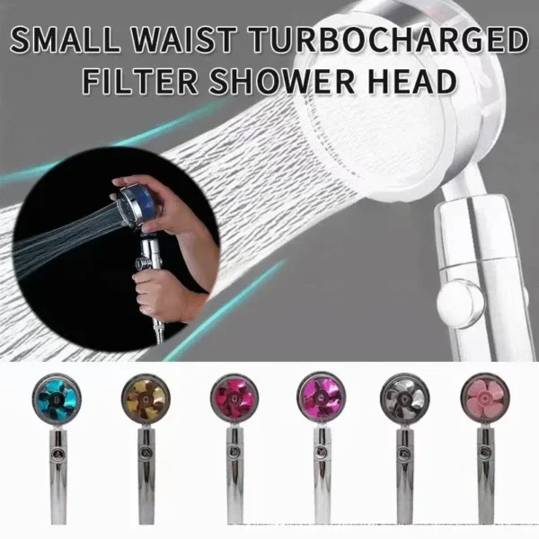 High Pressure Water Saving Shower Head – Turbo Handheld Spray