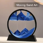Sandscape Moving Sand Art Picture – Round Glass 3D Flowing Sand