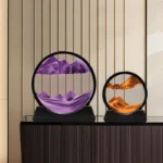 Sandscape Moving Sand Art Picture – Round Glass 3D Flowing Sand