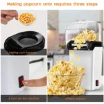 Electric Corn Popcorn Maker – Mini Hot Air Popcorn Machine