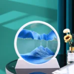Sandscape Moving Sand Art Picture – Round Glass 3D Flowing Sand