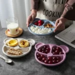 baby eating training plate