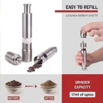 Adjustable salt and pepper grinder for kitchen
