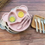 baby eating training plate