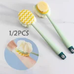 Bath brush shower sponge long handle
