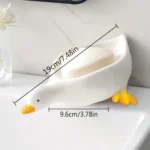 cute duck shaped soap dish with drain tray