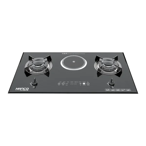 Hanco Tempered Glass Electric + Gas Hob - Model-HIRC 130-Digital