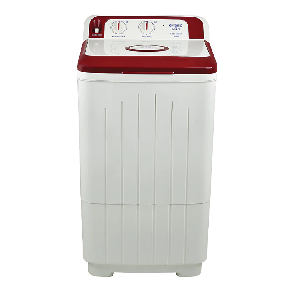 Super Asia Single Tub Washing Machine 10KG Crystal Series - Model SA-270