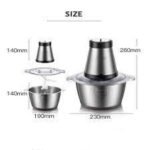 LG Electric Meat Grinder Food Processor Stain-Less Steel Body - Model LG-887A - Image 2