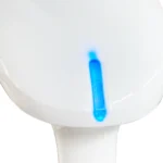 Hanging ironing machine with continuous steam jet electric iron