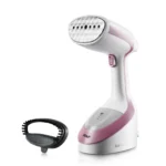 Hanging ironing machine with continuous steam jet electric iron