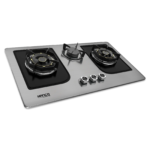 Model 303 Anti Print Stainless Steel Gas Hob with Burnova Brass Burners