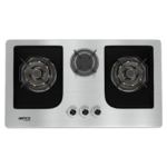 Model 303 Anti Print Stainless Steel Gas Hob with Burnova Brass Burners