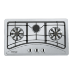 Model 771 SS Stainless Steel Gas Hob with Brass Burners
