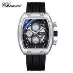 Original Men’s Square Dial RM Style Watch Chronograph Silicone Strap - Image 3