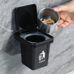 garbage bin ashtray wall mounted with lid